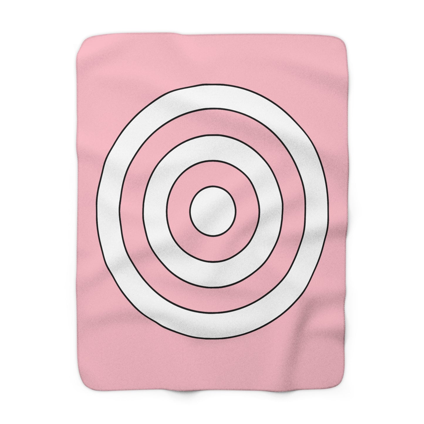 Pink, White Retro Target Blanket Throw