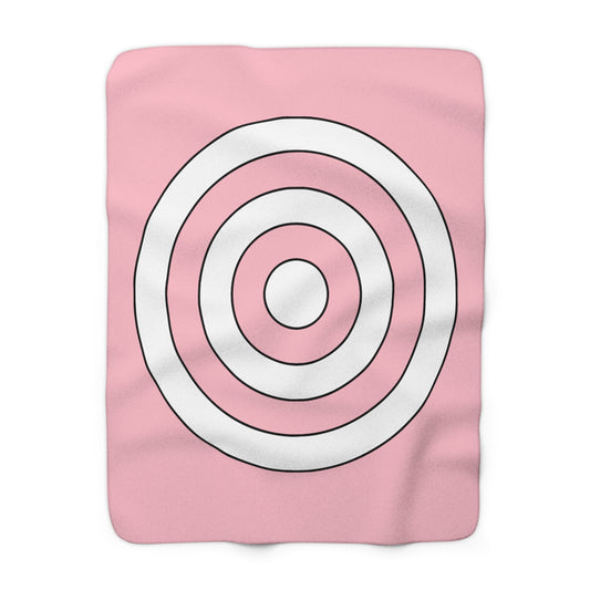 Pink, White Retro Target Blanket Throw