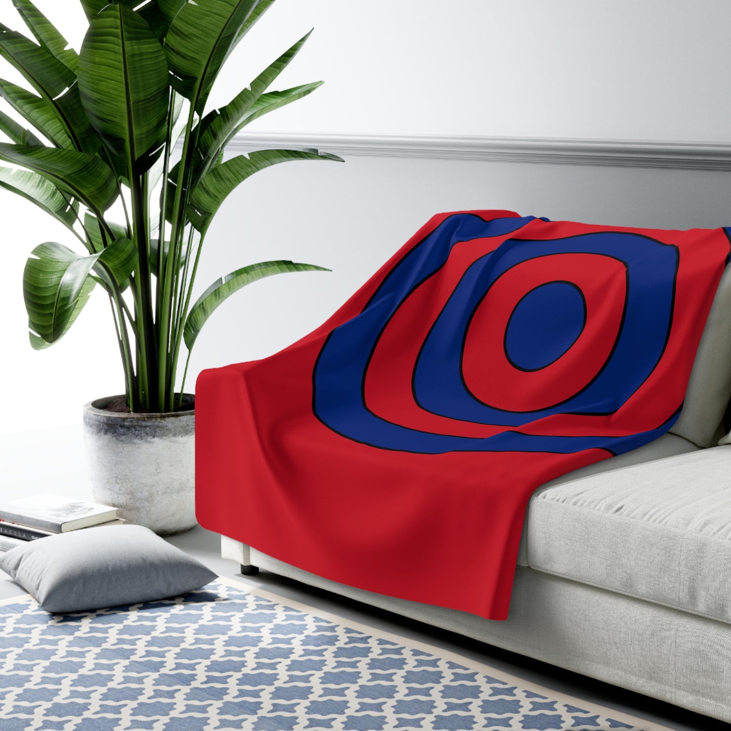 Liechtenstein Retro Target Blanket Throw