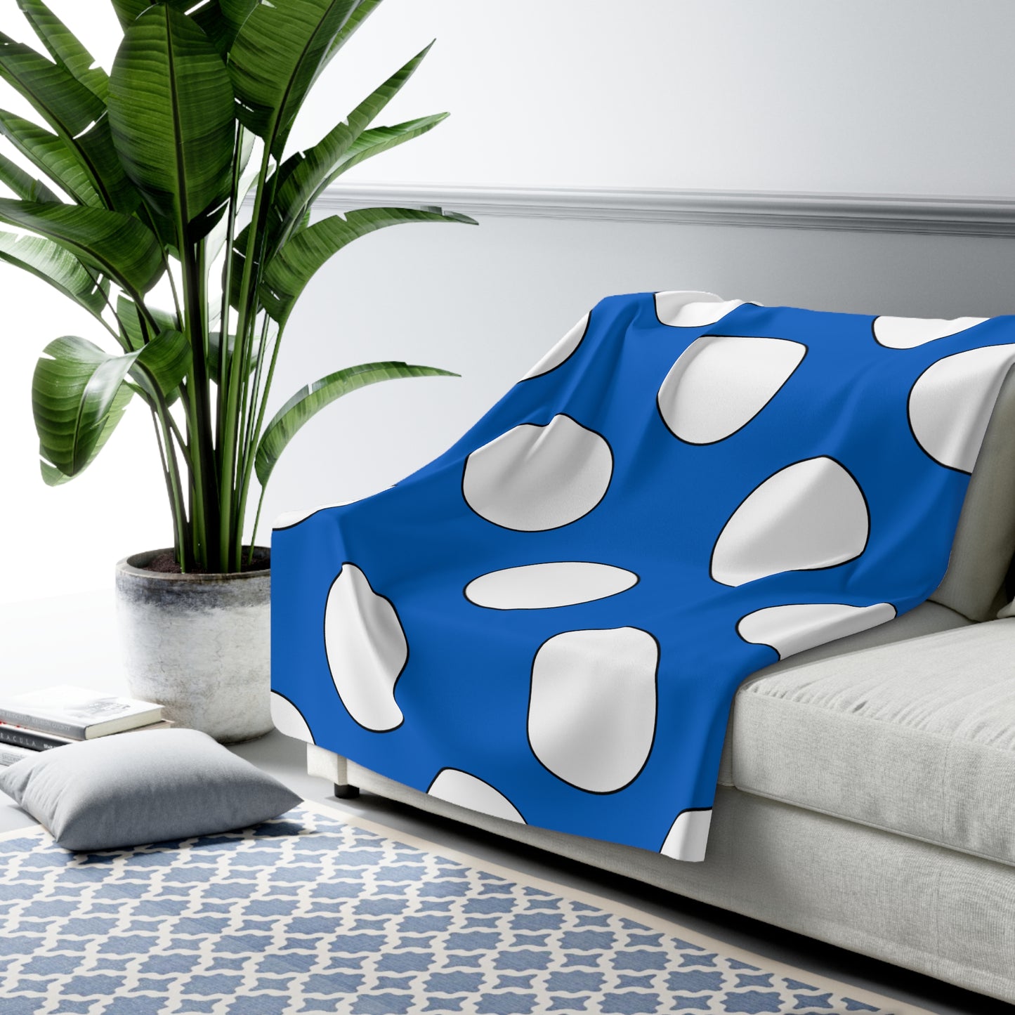 Nicaragua Retro Polka Dots Blanket Throw