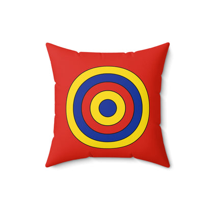 Romania Retro Target Cushion Pillow