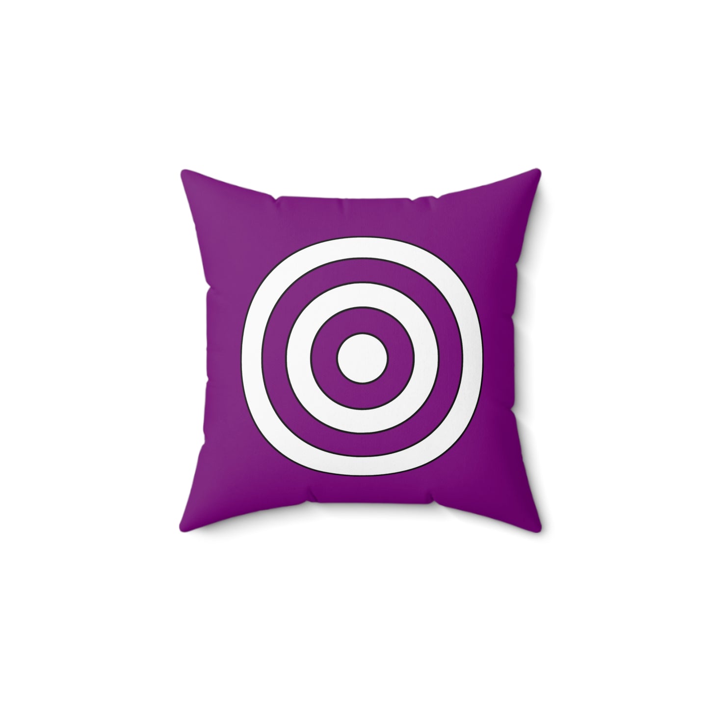 Purple, White Retro Target Cushion Pillow