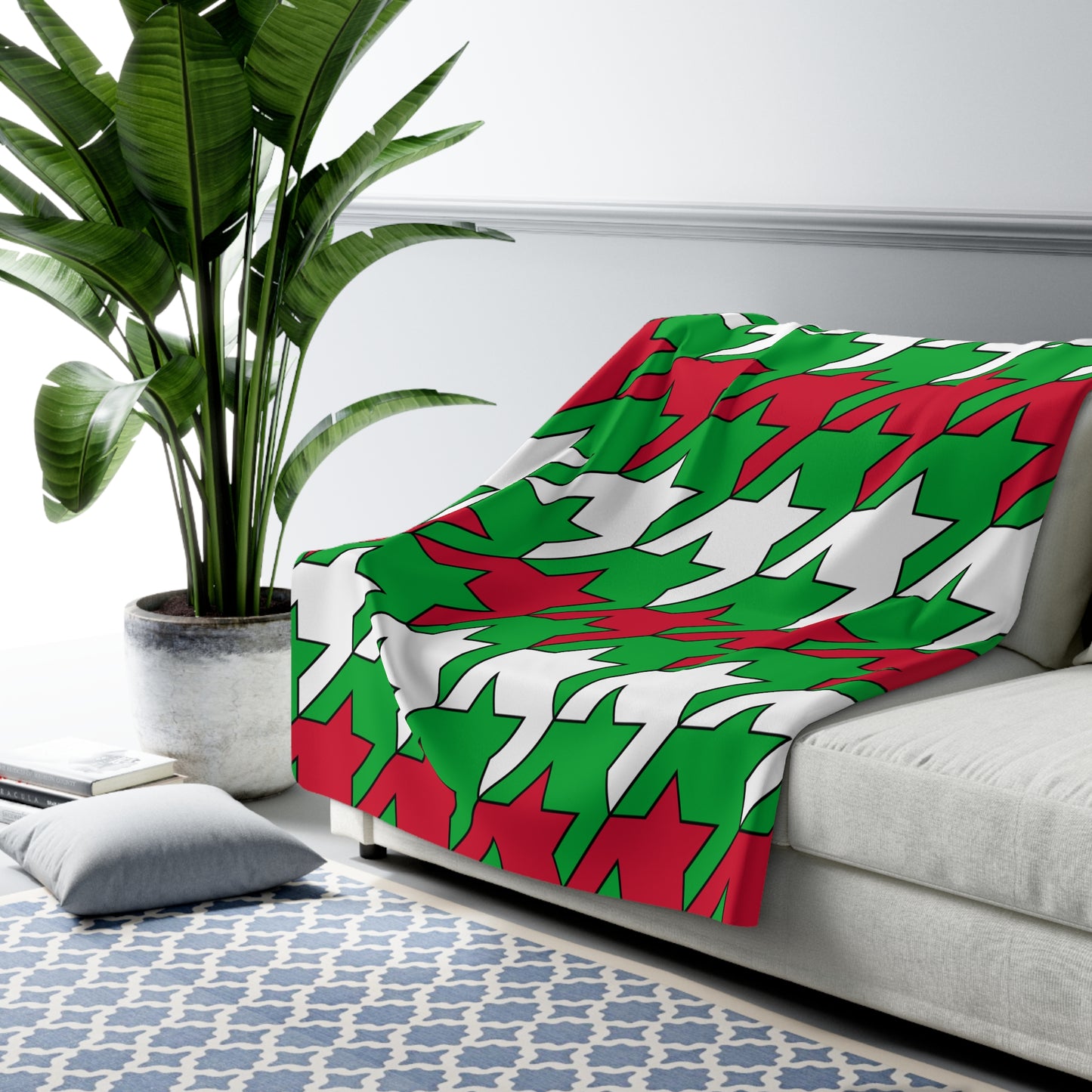 Wales Retro Houndstooth Blanket Throw
