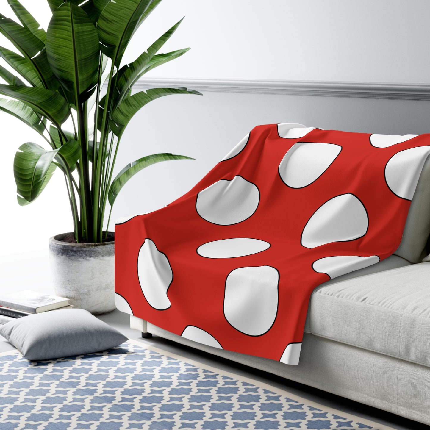 Canada Retro Polka Dots Blanket Throw