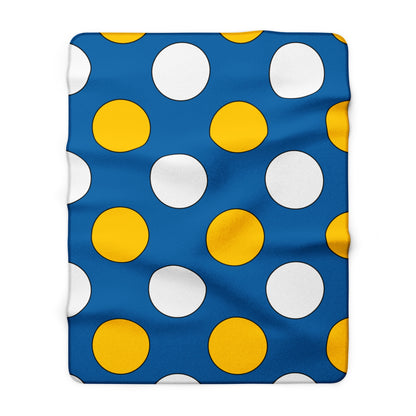 Canary Islands Retro Polka Dots Blanket Throw