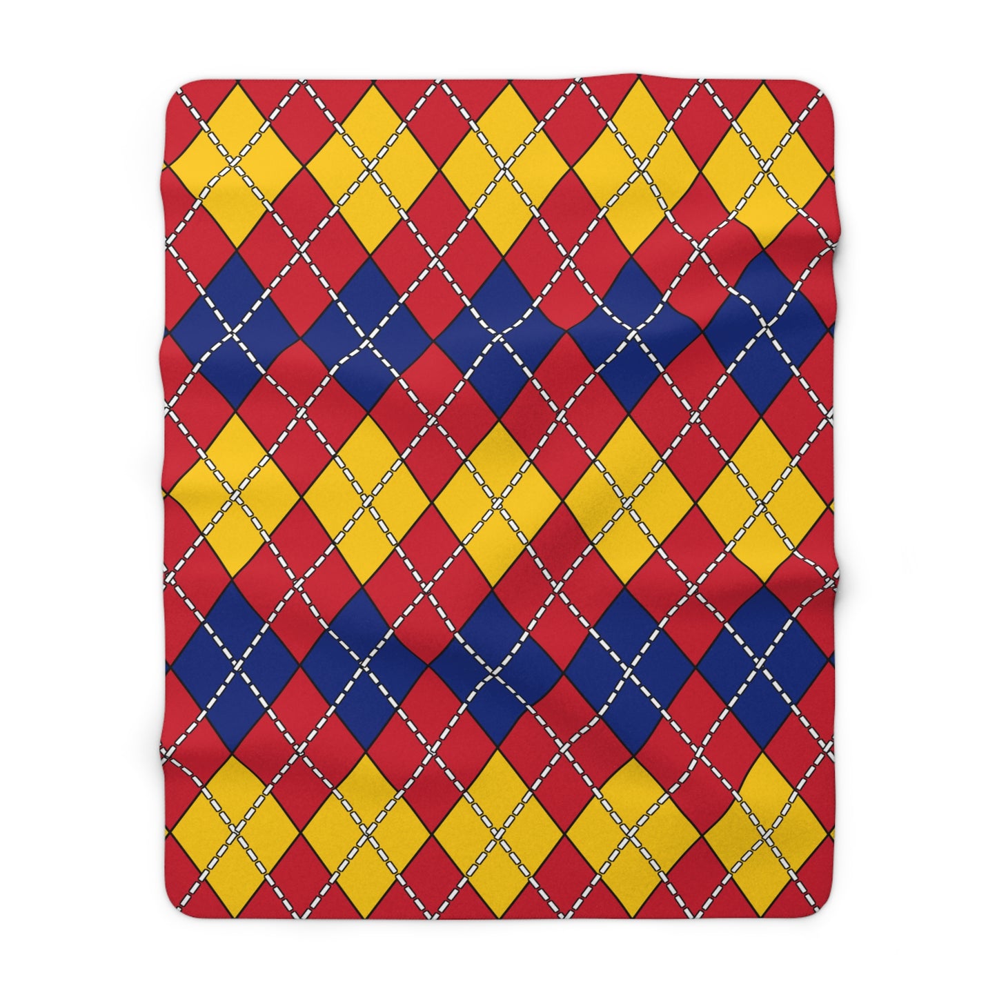 Venezuela Retro Argyle Blanket Throw