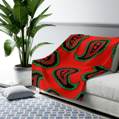 Malawi Retro Paisley Blanket Throw