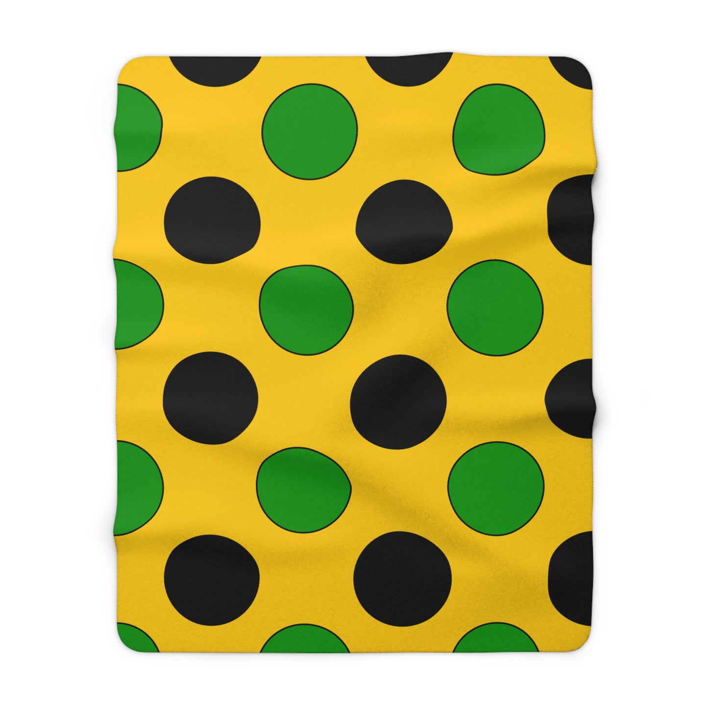 Jamaica Retro Polka Dots Blanket Throw