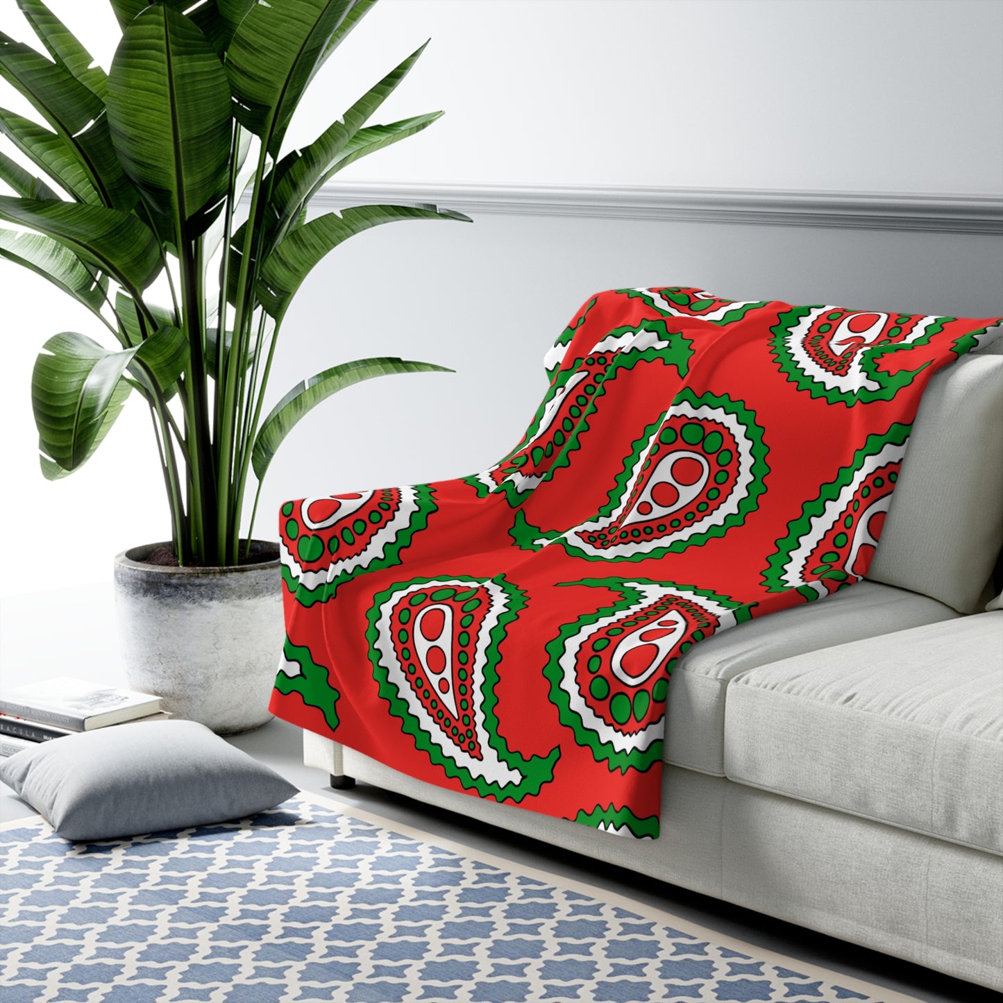 Oman Retro Paisley Blanket Throw