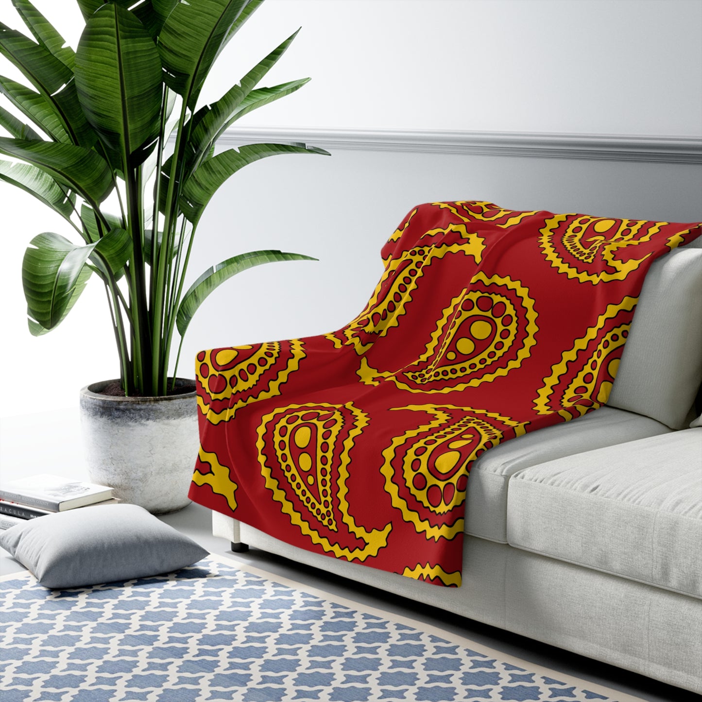 Spain Retro Paisley Blanket Throw
