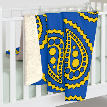 Ukraine Retro Paisley Blanket Throw