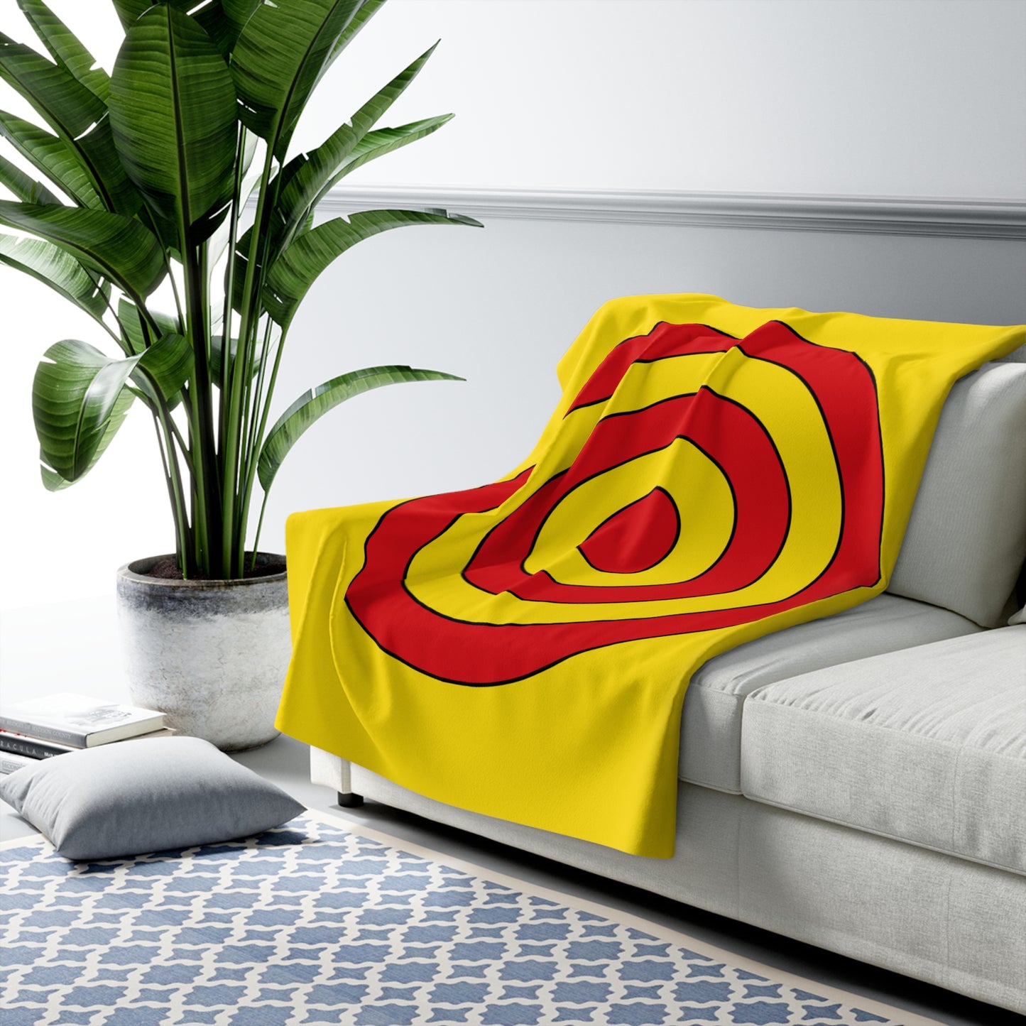 Catalonia Retro Target Blanket Throw