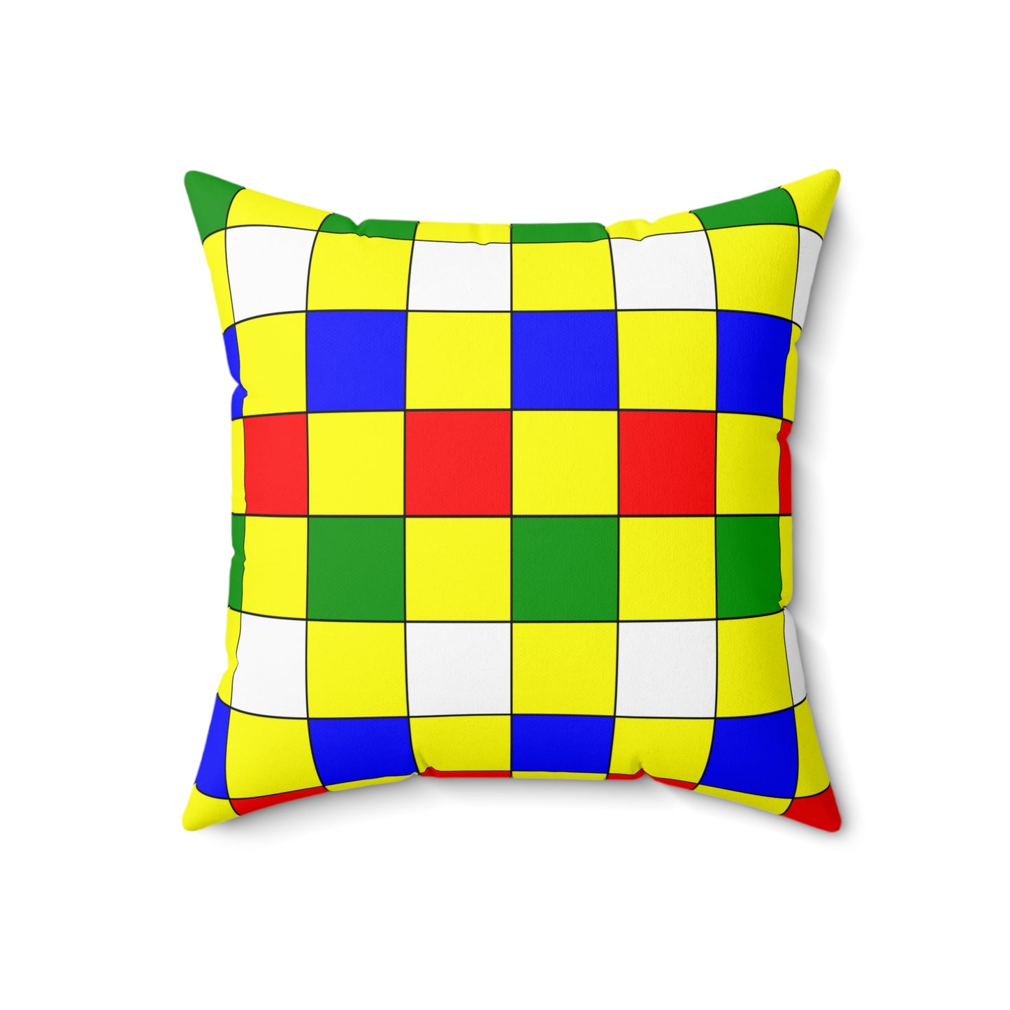 Central African Republic Retro Check Cushion Pillow