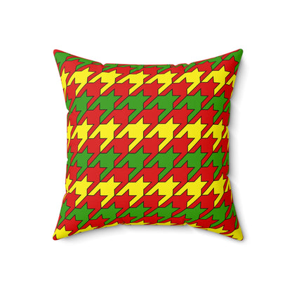 Burkina Faso Retro Houndstooth Cushion Pillow