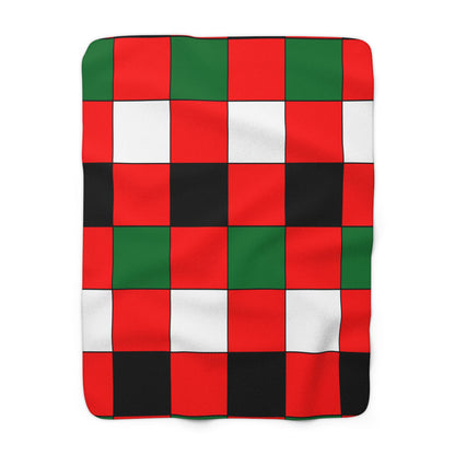United Arab Emirates Retro Check Blanket Throw
