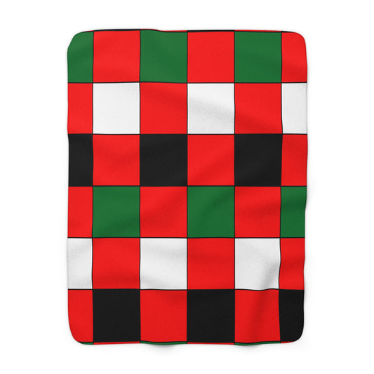 United Arab Emirates Retro Check Blanket Throw