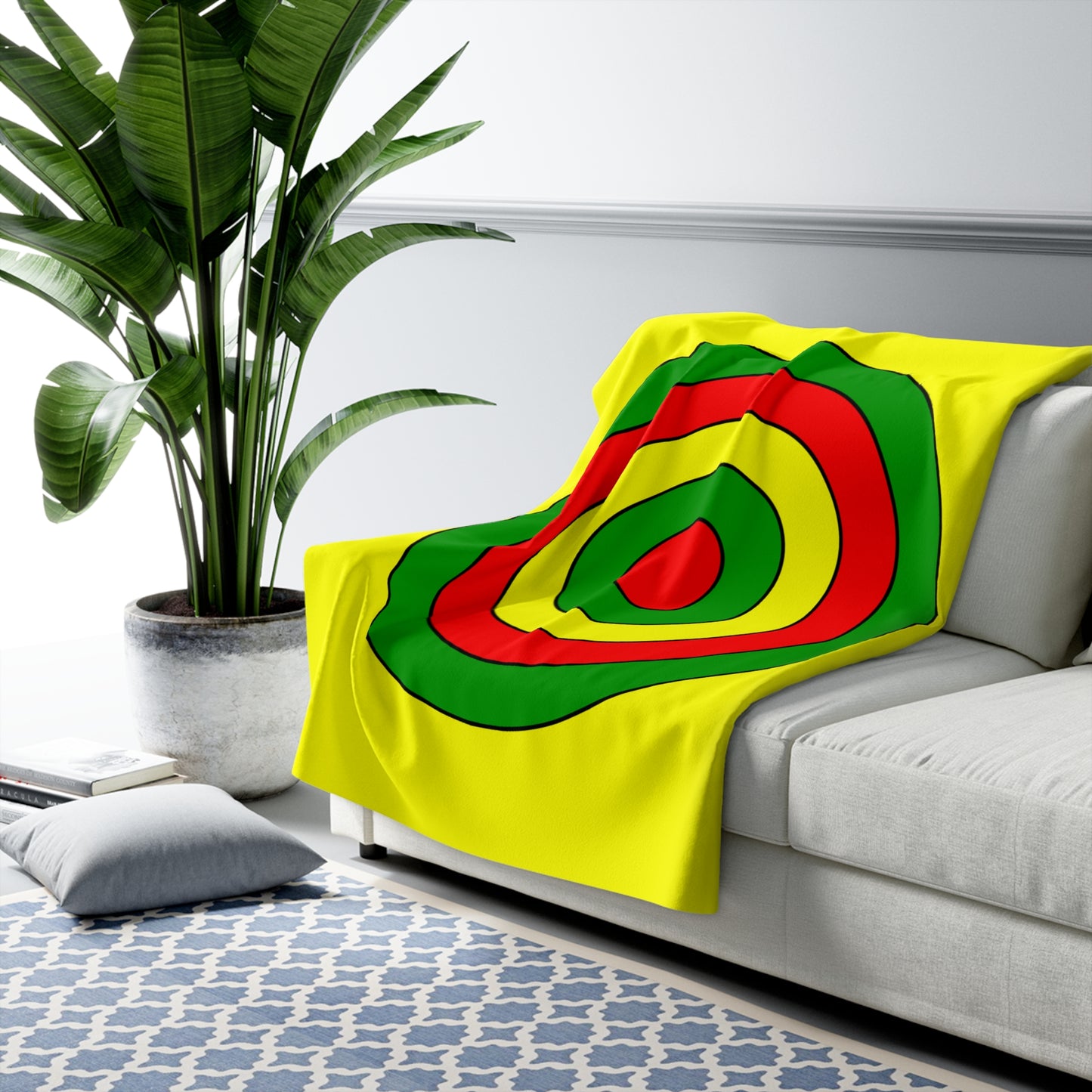 Mali Retro Target Blanket Throw