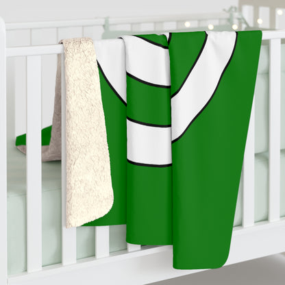 Green, White Retro Target Blanket Throw