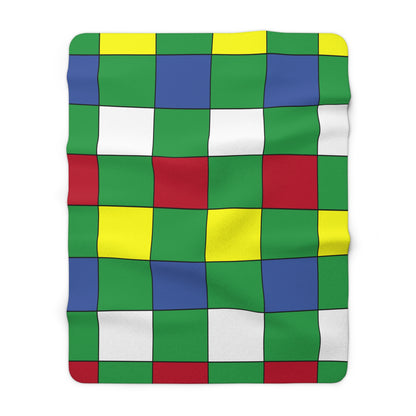 Comoros Retro Check Blanket Throw