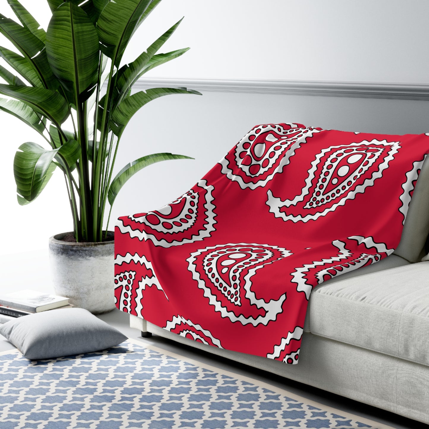 Poland Retro Paisley Blanket Throw