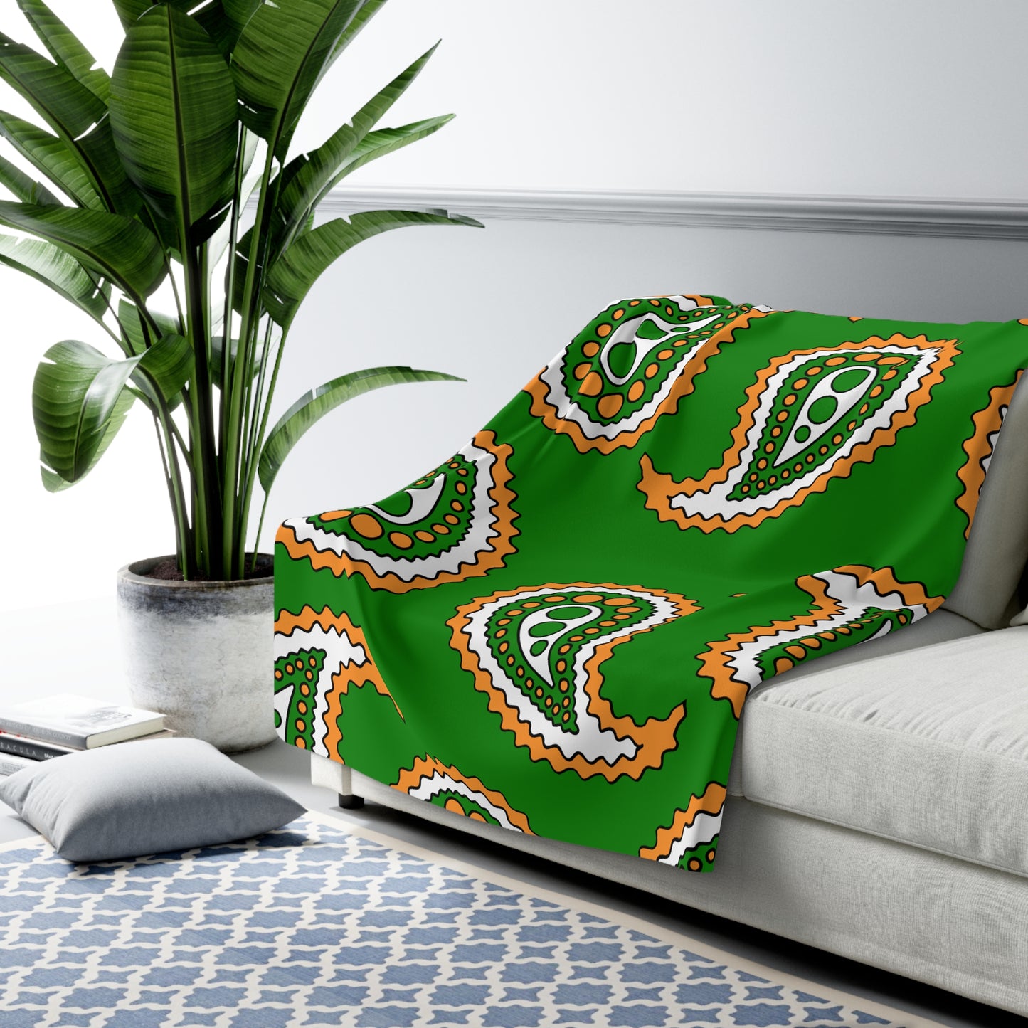 India Retro Paisley Blanket Throw