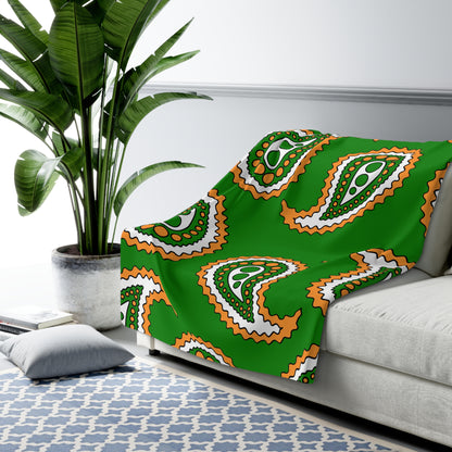 India Retro Paisley Blanket Throw