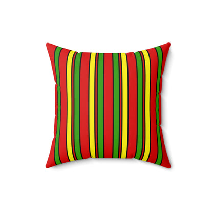 Burkina Faso Retro Stripes Cushion Pillow