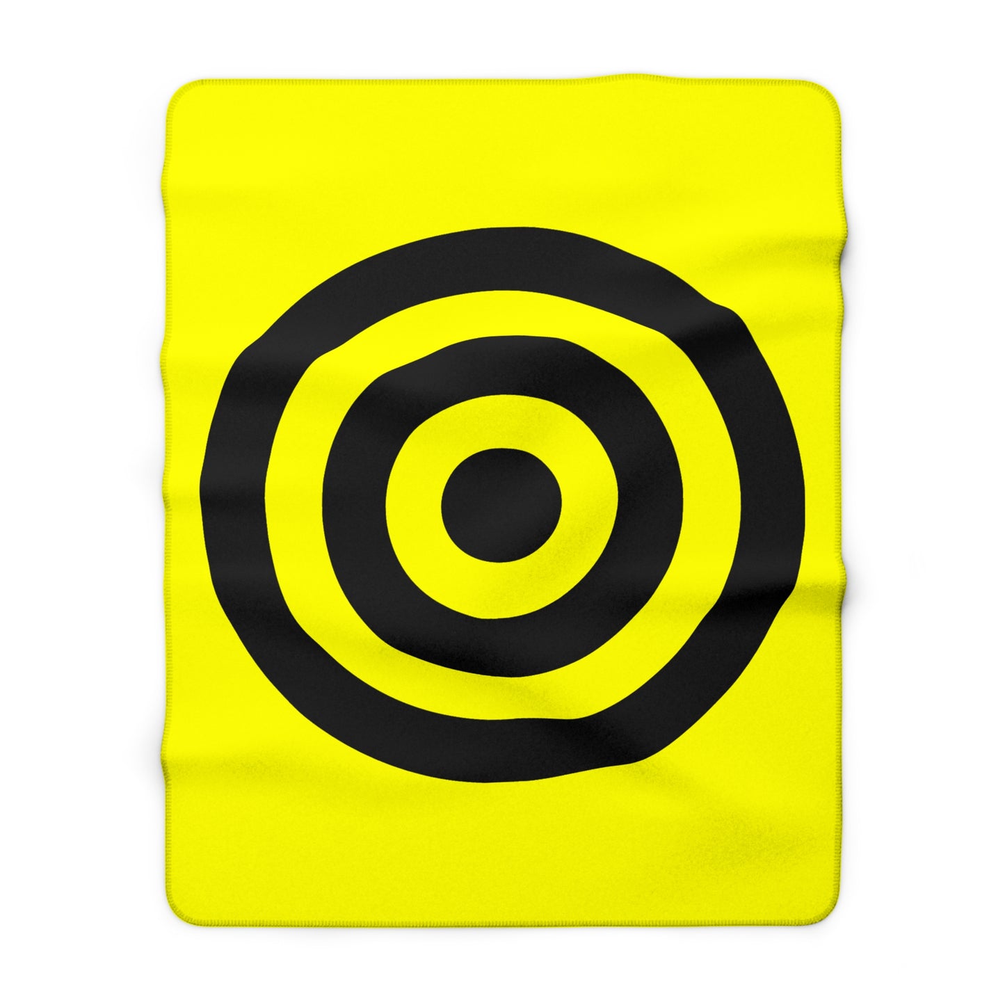 Yellow, Black Retro Target Blanket Throw