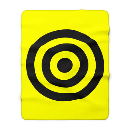 Yellow, Black Retro Target Blanket Throw