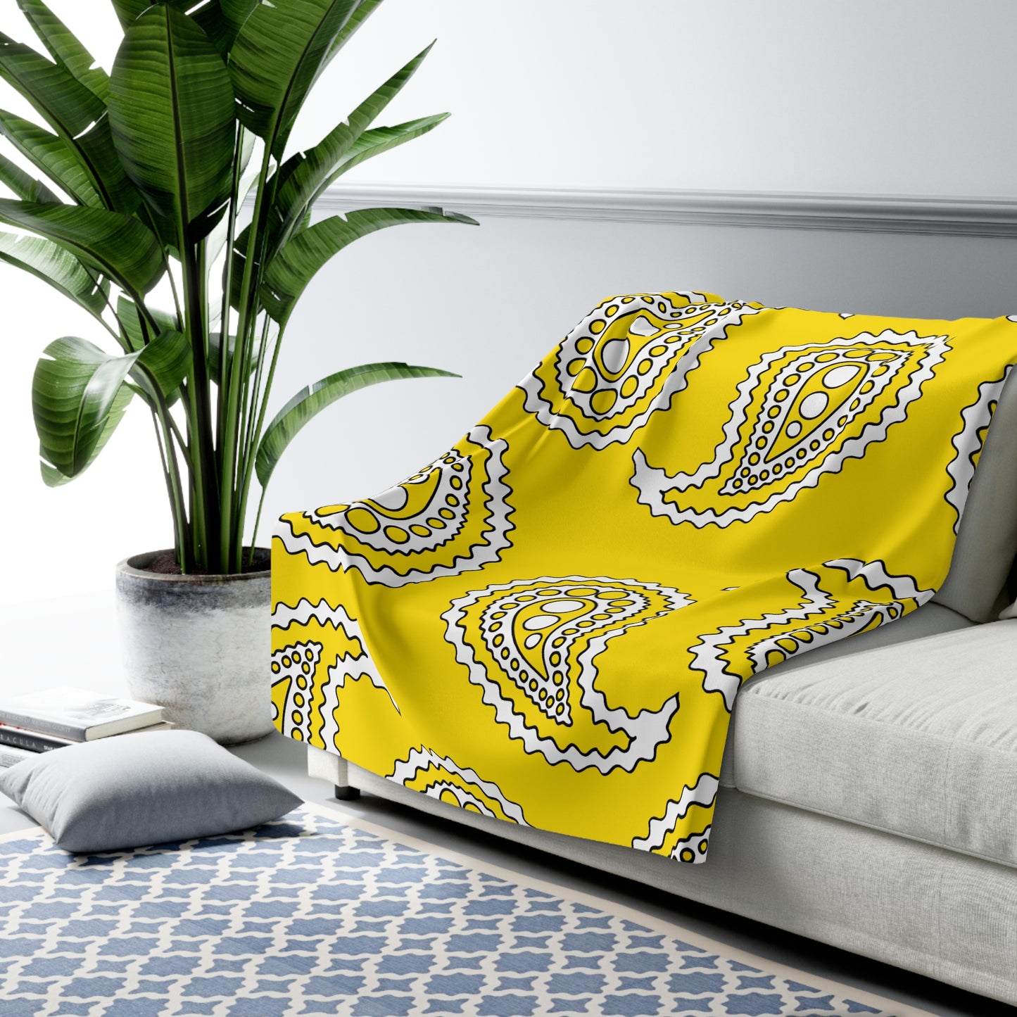 Vatican City Retro Paisley Blanket Throw