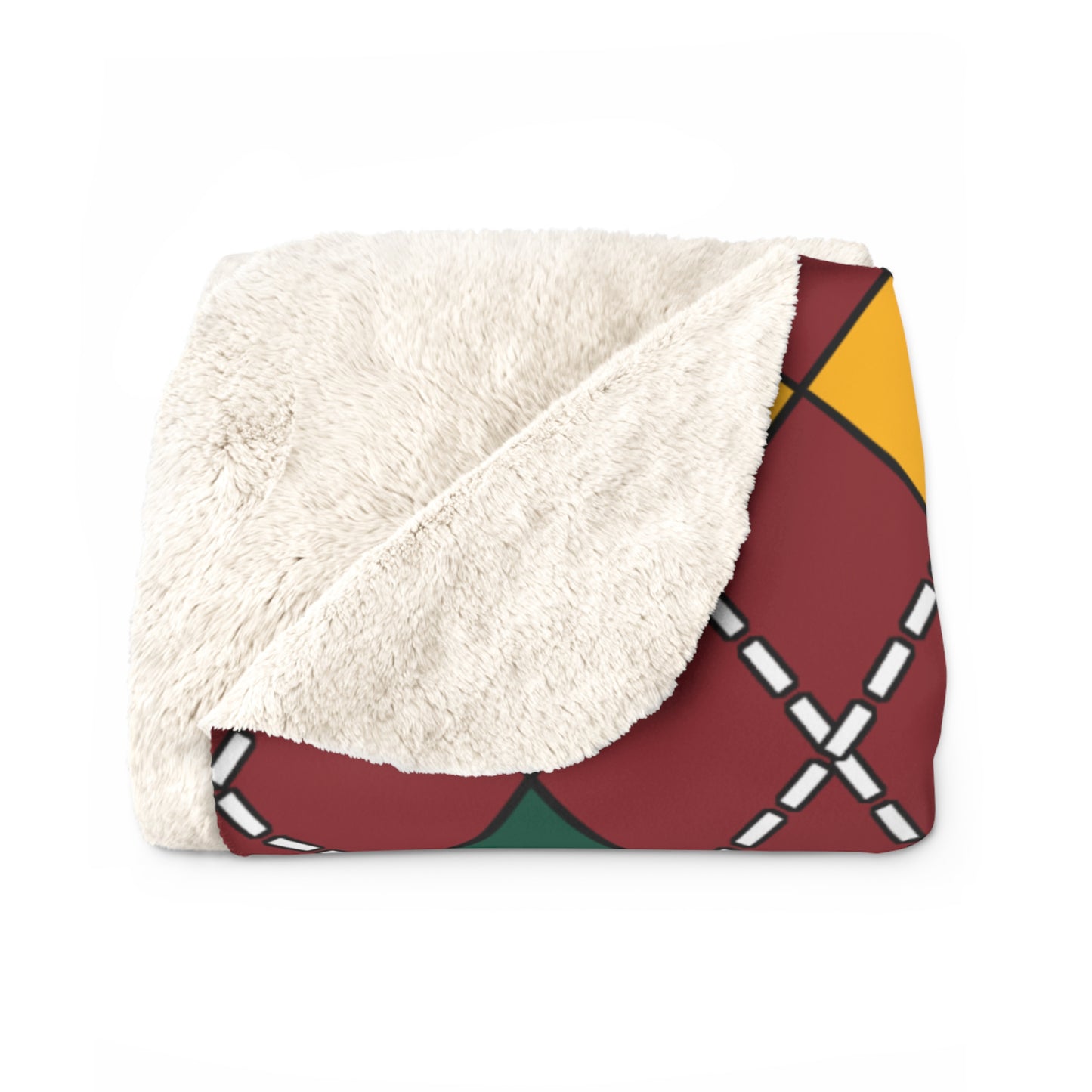 Sri Lanka Retro Argyle Blanket Throw