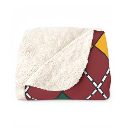 Sri Lanka Retro Argyle Blanket Throw