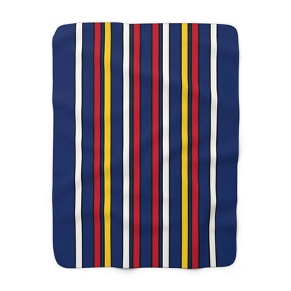 Turks And Caicos Islands Retro Stripes Blanket Throw