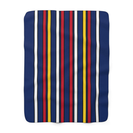 Turks And Caicos Islands Retro Stripes Blanket Throw