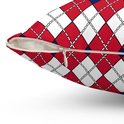 Saint Helena, Ascension And Tristan Da Cunha Retro Argyle Cushion Pillow