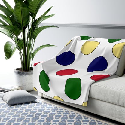 Diego Garcia Retro Polka Dots Blanket Throw
