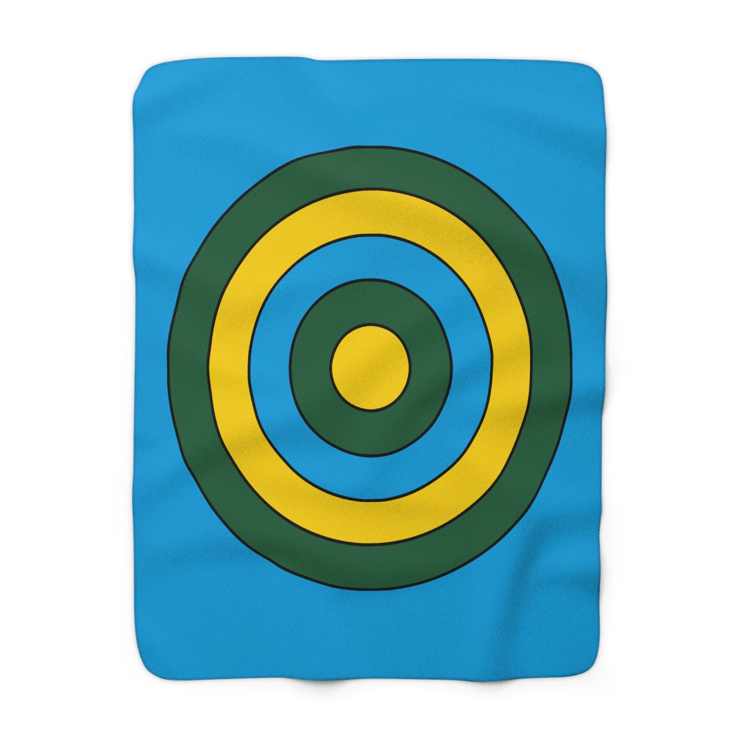 Rwanda Retro Target Blanket Throw