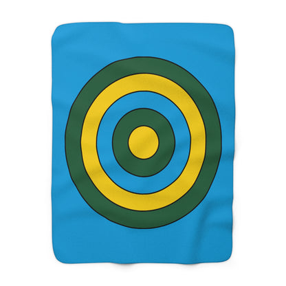 Rwanda Retro Target Blanket Throw