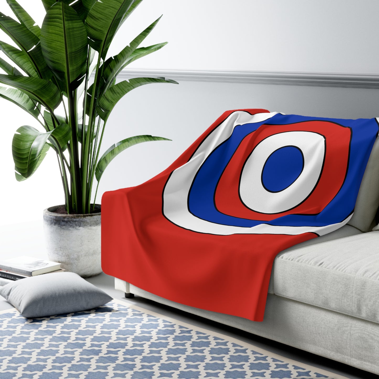 Chile Retro Target Blanket Throw