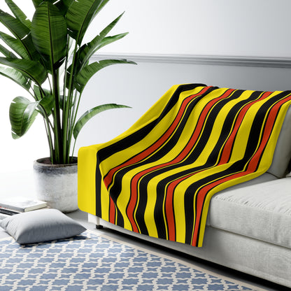 Uganda Retro Stripes Blanket Throw
