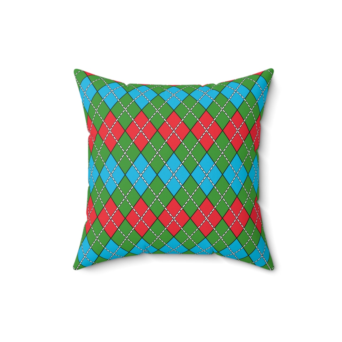 Azerbaijan Retro Argyle Cushion Pillow