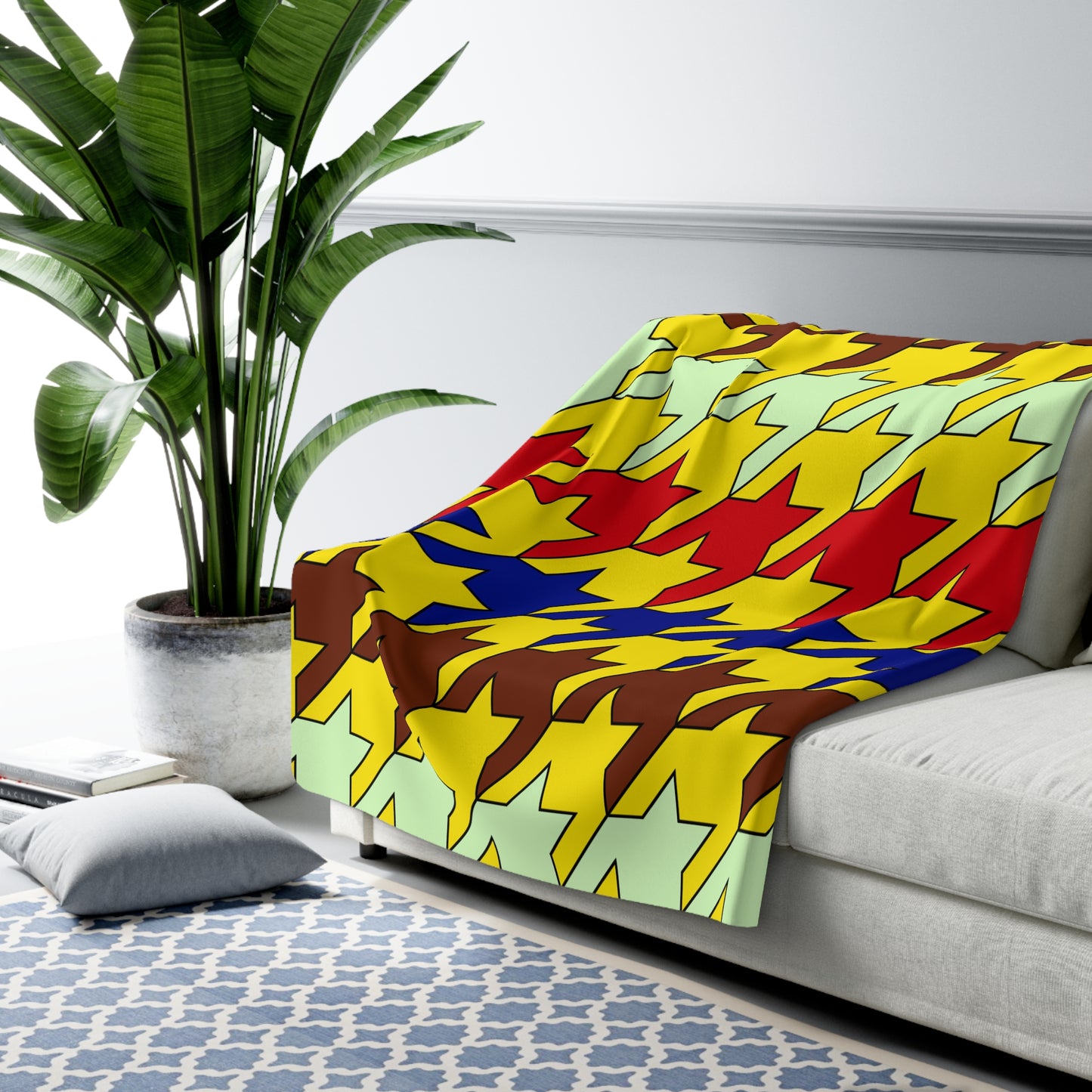 Ecuador Retro Houndstooth Blanket Throw