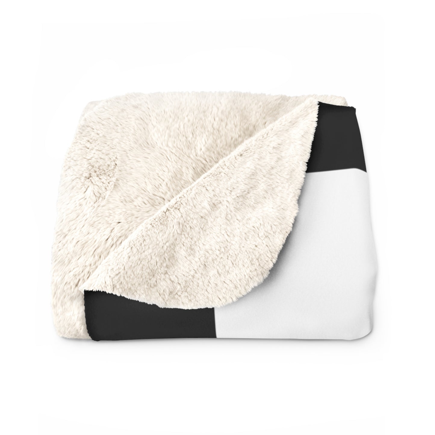 White, Black Retro Check Blanket Throw