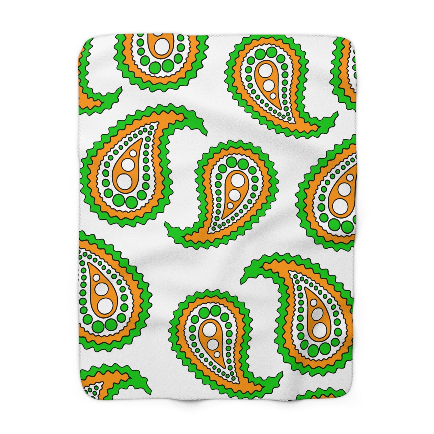 Cote Divoire Retro Paisley Blanket Throw