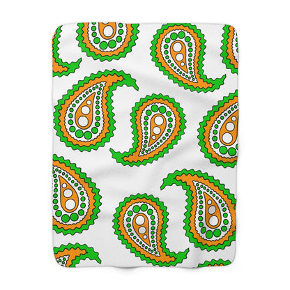 Cote Divoire Retro Paisley Blanket Throw