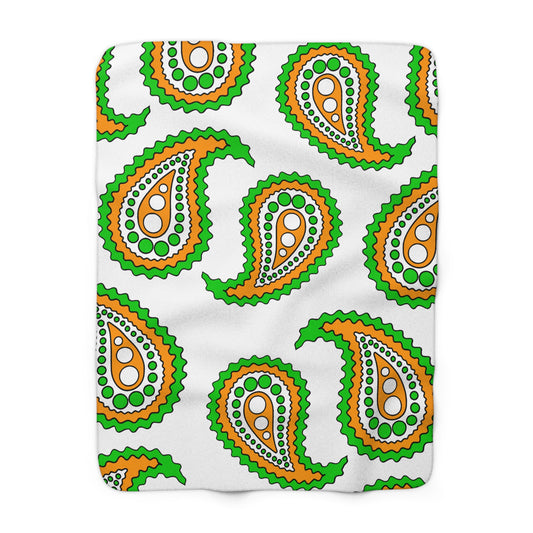 Cote Divoire Retro Paisley Blanket Throw