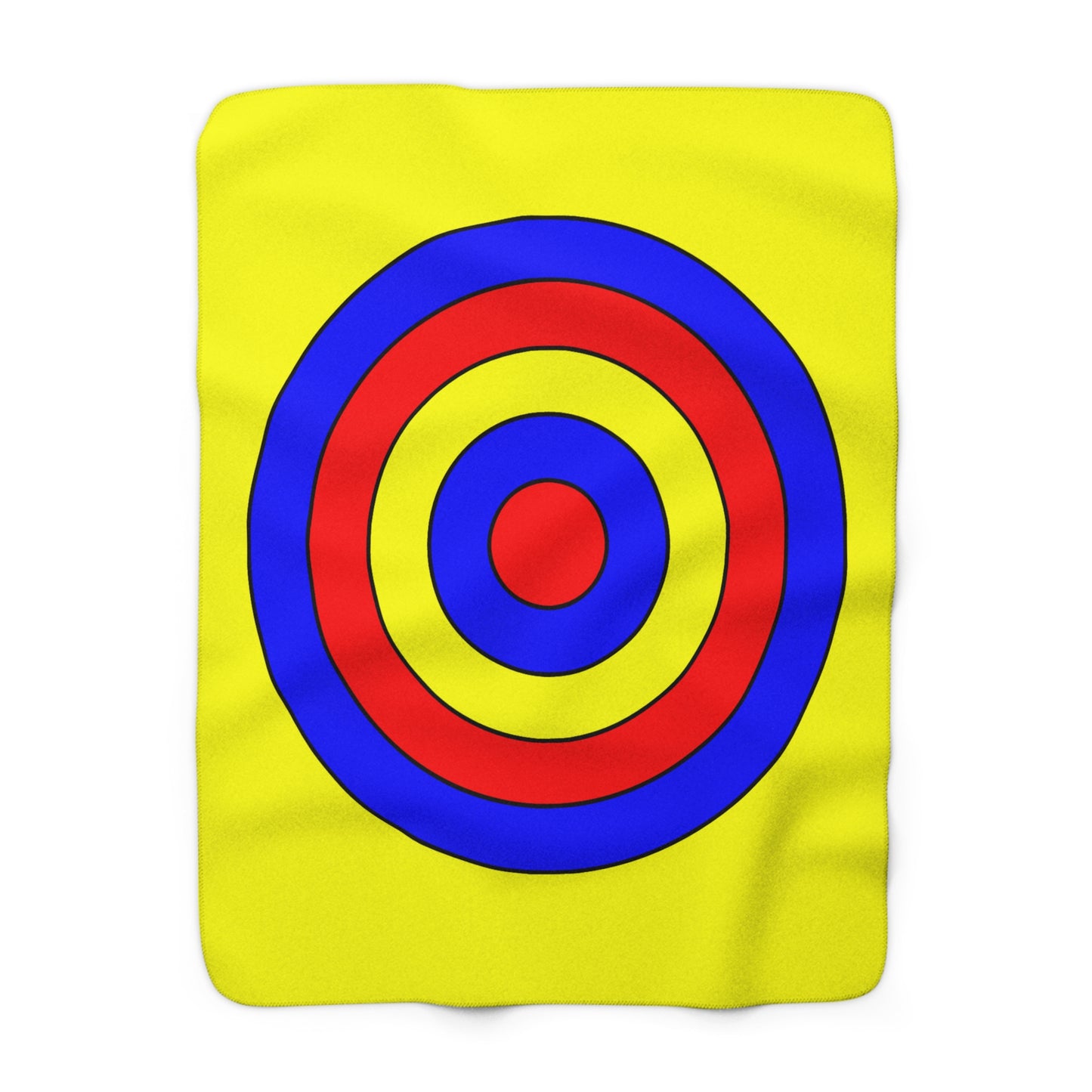 Yellow, Blue, Red Retro Target Blanket Throw