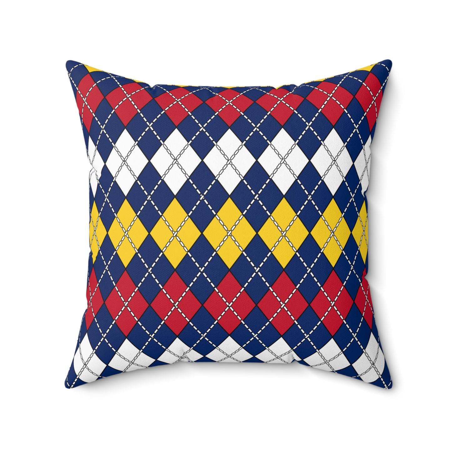 Turks And Caicos Islands Retro Argyle Cushion Pillow