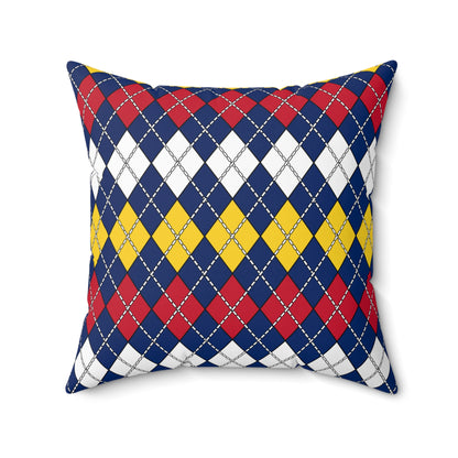 Turks And Caicos Islands Retro Argyle Cushion Pillow