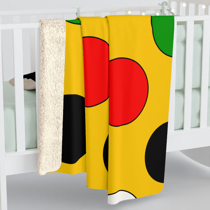 Mozambique Retro Polka Dots Blanket Throw